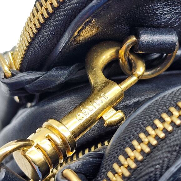 Celine Phoebe Triptyque Leather Shoulder Bag Satchel Black - New $3800 - Picture 14 of 15